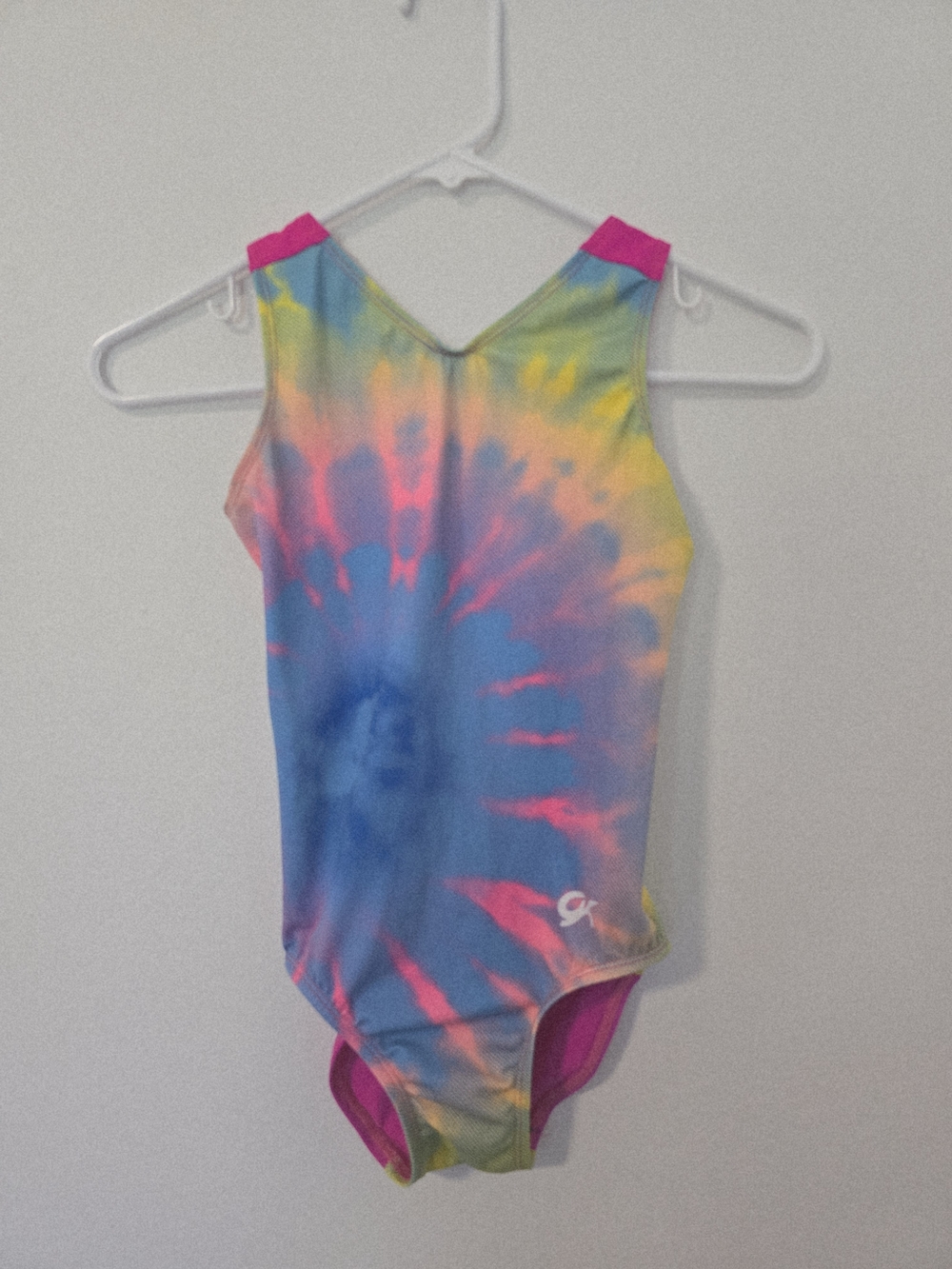 GK Tie-Dye Leotard in Pink, Blue & Yellow AXS